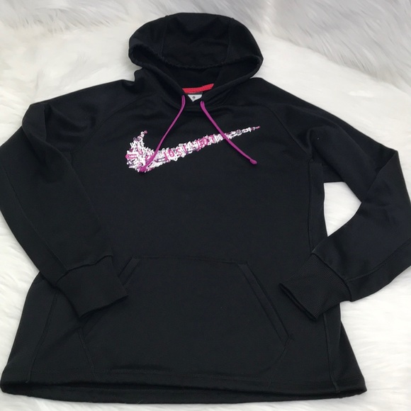 black nike with purple swoosh